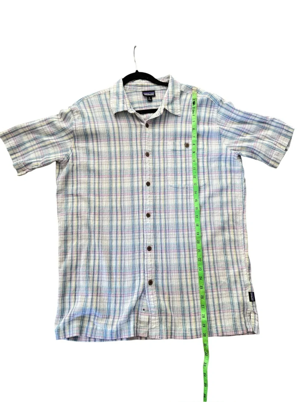 Patagonia organic cotton men’s button down plaid shirt size XL